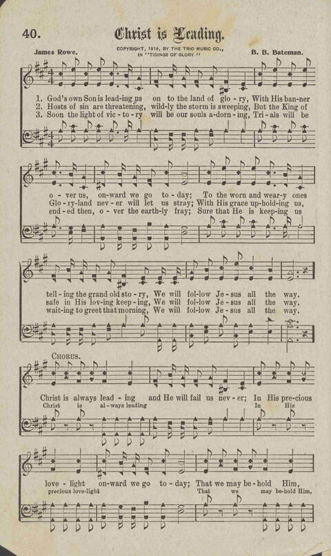 Tidings of Glory: a book of gospel songs for Christian work and worship page 47