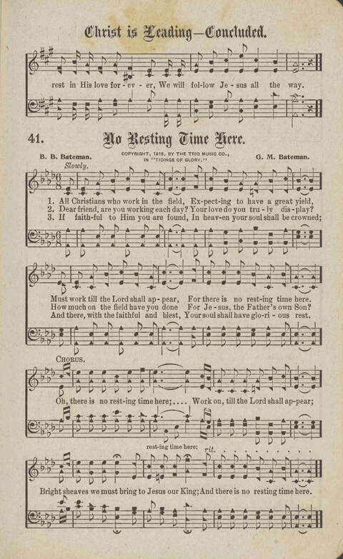 Tidings of Glory: a book of gospel songs for Christian work and worship page 48