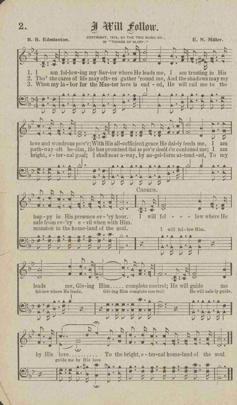 Tidings of Glory: a book of gospel songs for Christian work and worship page 5