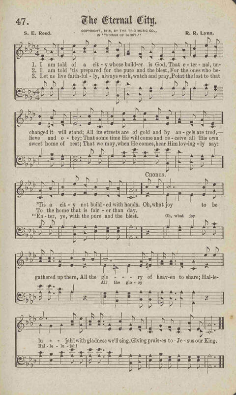 Tidings of Glory: a book of gospel songs for Christian work and worship page 54