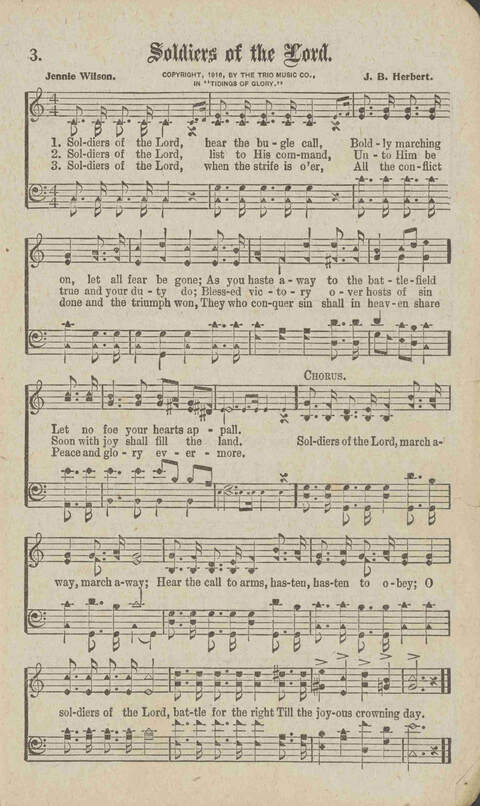 Tidings of Glory: a book of gospel songs for Christian work and worship page 6