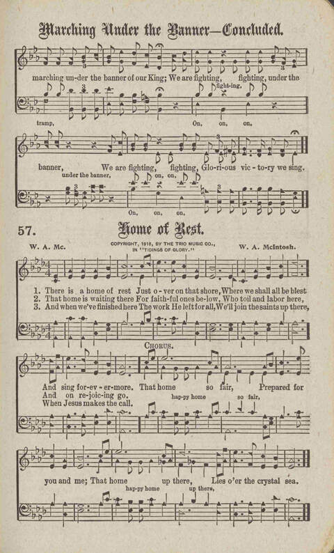 Tidings of Glory: a book of gospel songs for Christian work and worship page 64