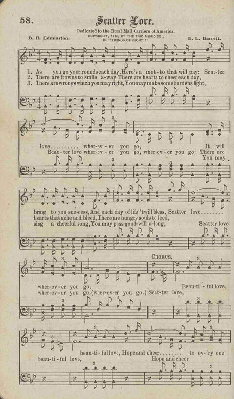 Tidings of Glory: a book of gospel songs for Christian work and worship page 65