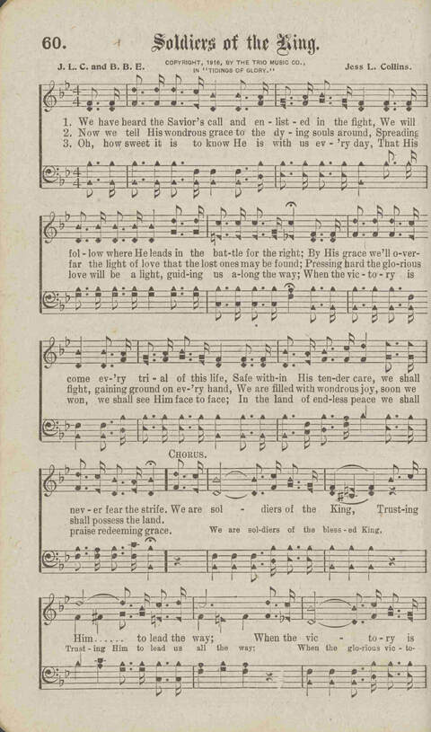 Tidings of Glory: a book of gospel songs for Christian work and worship page 67