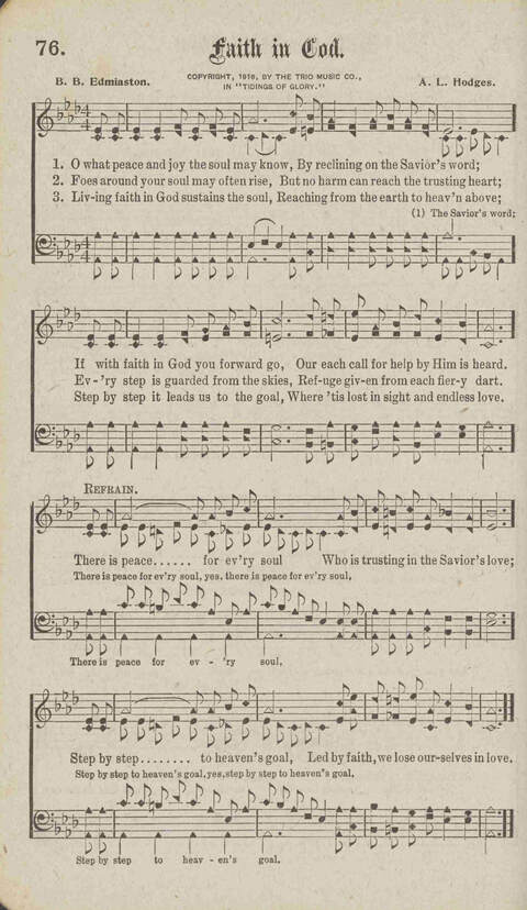 Tidings of Glory: a book of gospel songs for Christian work and worship page 83