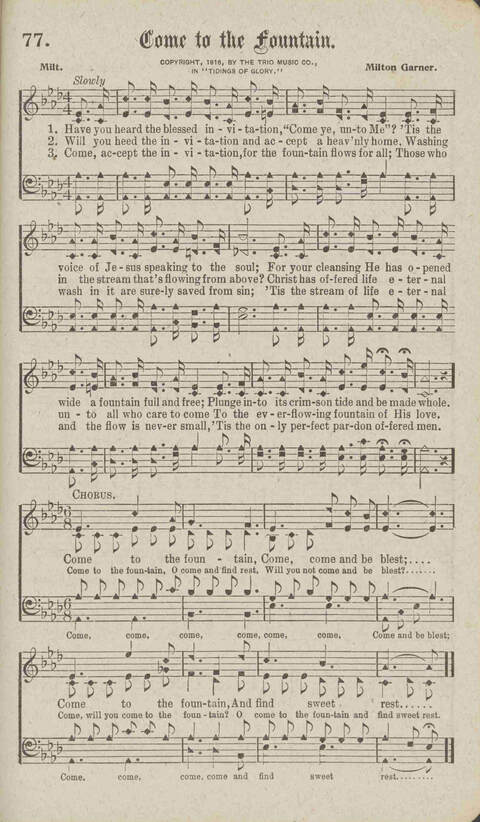 Tidings of Glory: a book of gospel songs for Christian work and worship page 84