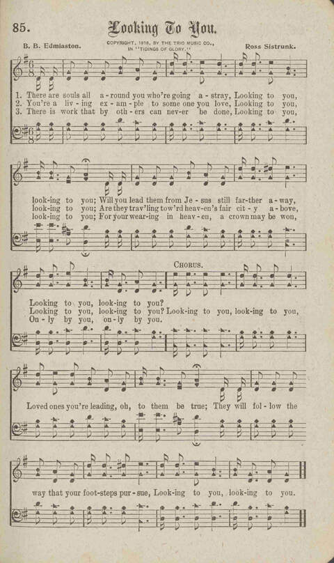 Tidings of Glory: a book of gospel songs for Christian work and worship page 92