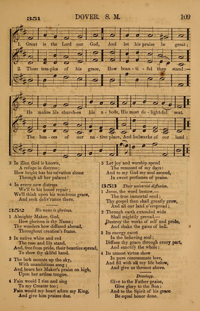 The Tribute of Praise: a collection of hymns and tunes for public and social worship, and for use in the family circle page 109