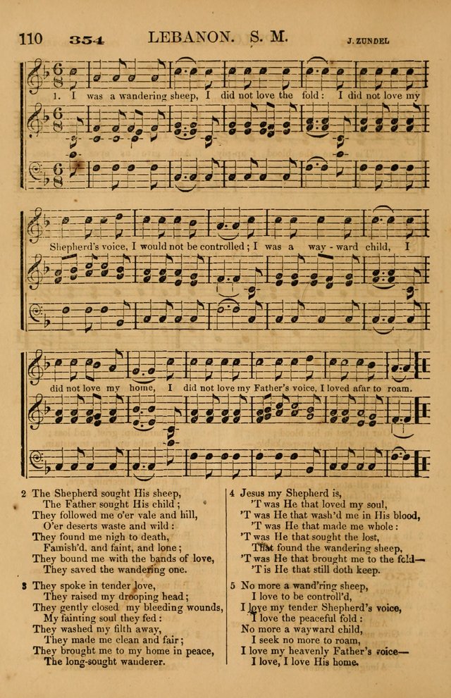 The Tribute of Praise: a collection of hymns and tunes for public and social worship, and for use in the family circle page 110
