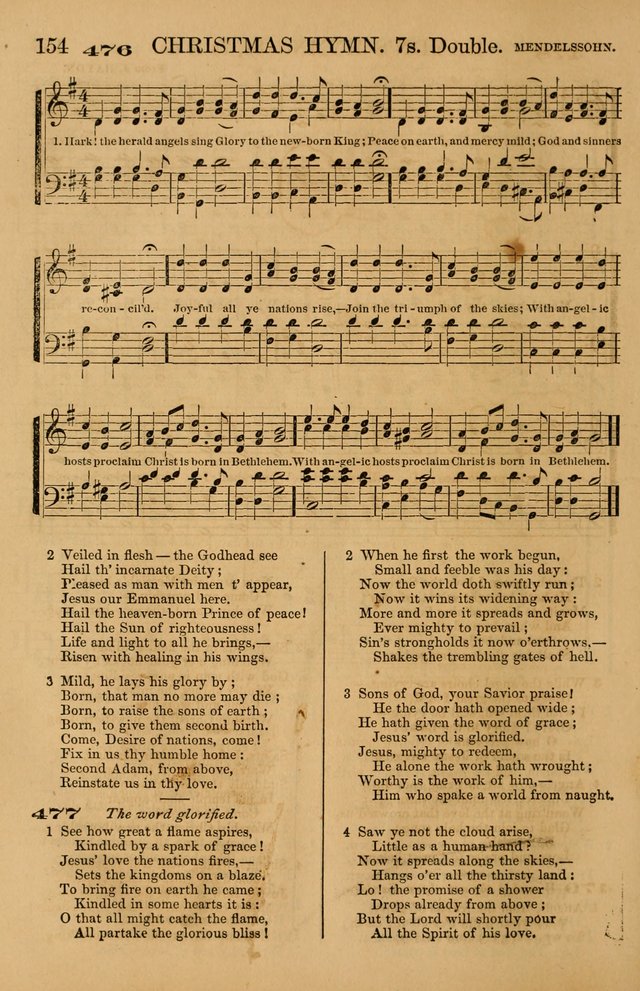 The Tribute of Praise: a collection of hymns and tunes for public and social worship, and for use in the family circle page 154