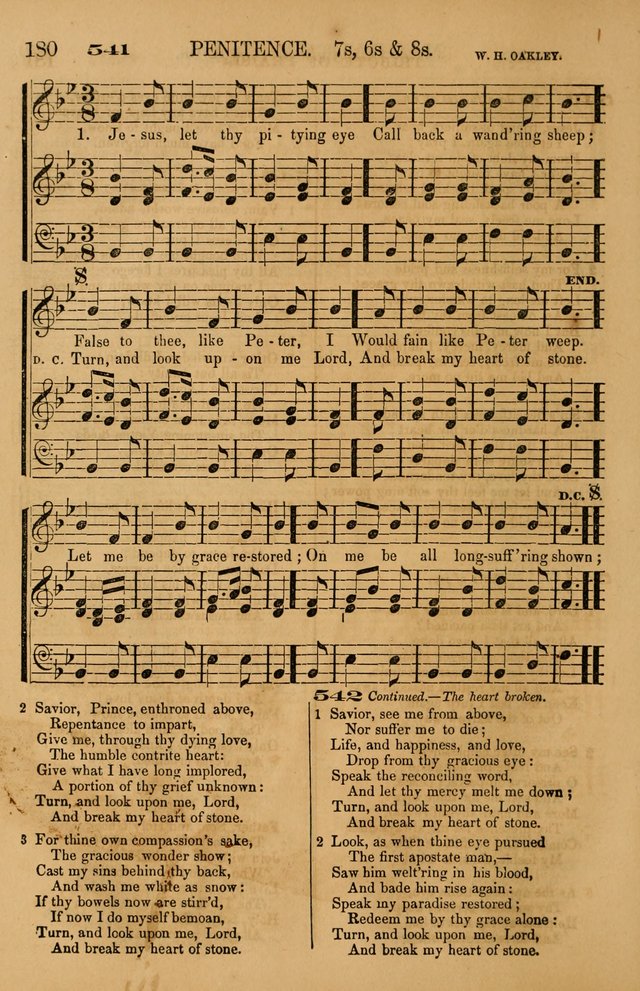 The Tribute of Praise: a collection of hymns and tunes for public and social worship, and for use in the family circle page 180