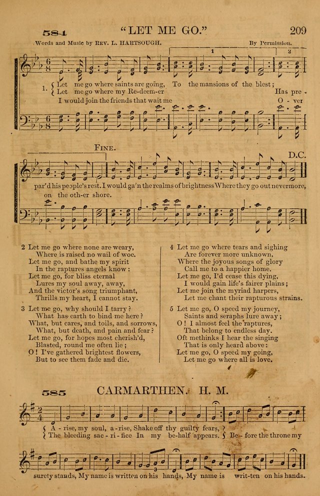 The Tribute of Praise: a collection of hymns and tunes for public and social worship, and for use in the family circle page 209