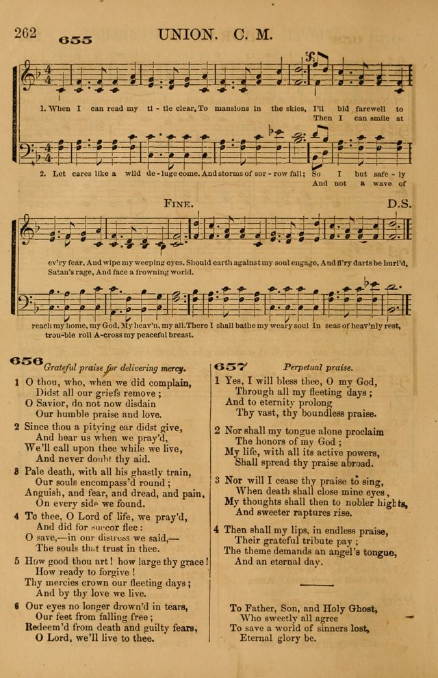 The Tribute of Praise: a collection of hymns and tunes for public and social worship, and for use in the family circle page 262