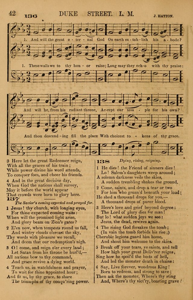 The Tribute of Praise: a collection of hymns and tunes for public and social worship, and for use in the family circle page 42