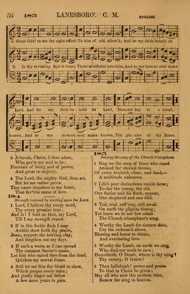 The Tribute of Praise: a collection of hymns and tunes for public and social worship, and for use in the family circle page 56