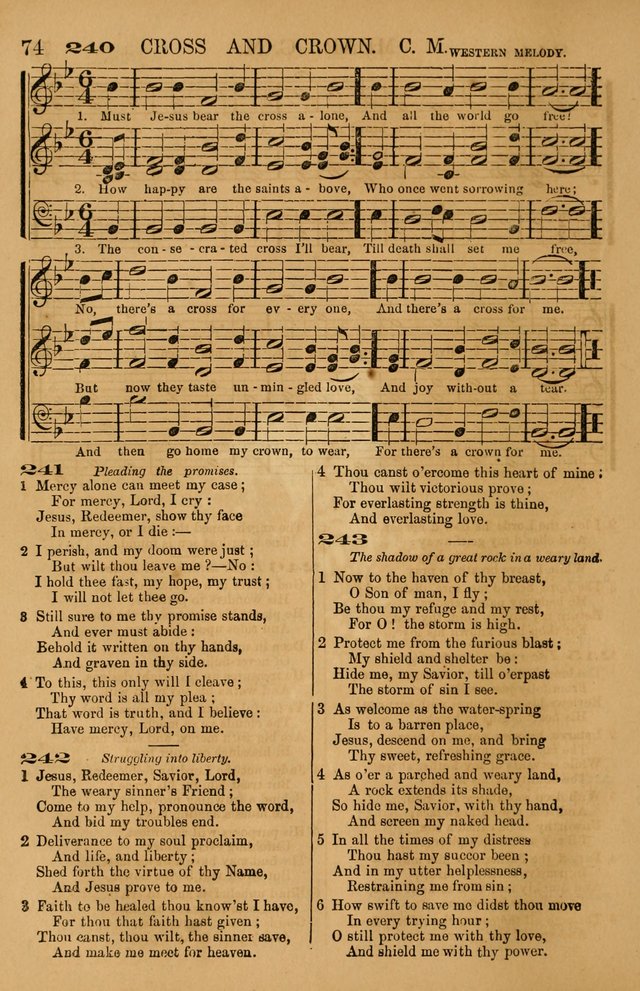 The Tribute of Praise: a collection of hymns and tunes for public and social worship, and for use in the family circle page 74