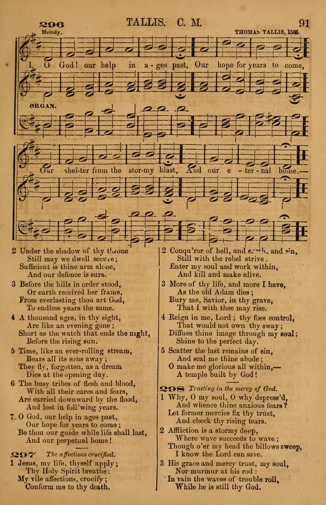 The Tribute of Praise: a collection of hymns and tunes for public and social worship, and for use in the family circle page 91