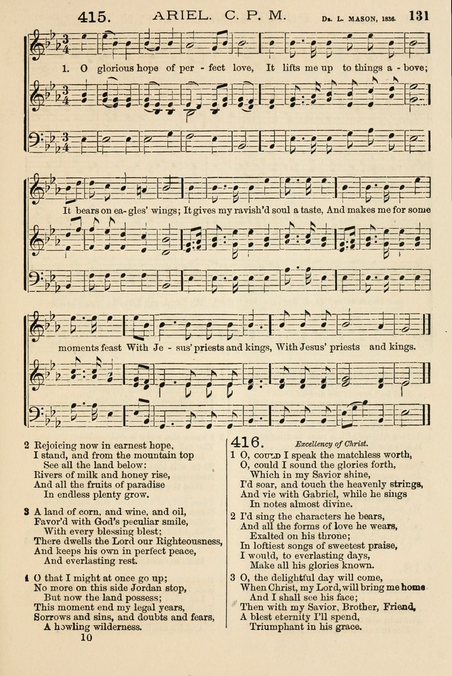 The Tribute of Praise: a collection of hymns and tunes for public and social worship, and for the use in the family circle and Sabbath school page 131
