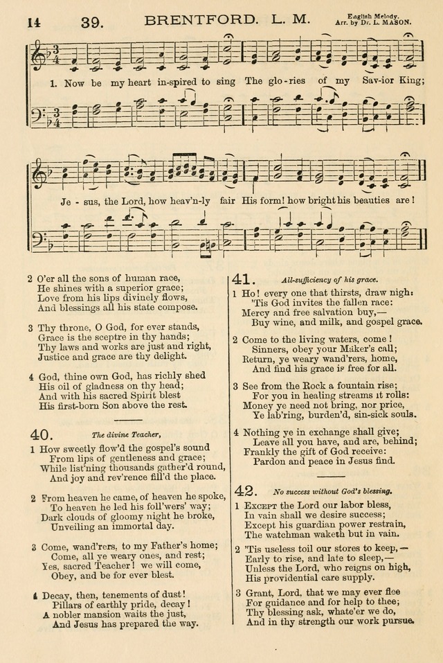 The Tribute of Praise: a collection of hymns and tunes for public and social worship, and for the use in the family circle and Sabbath school page 14