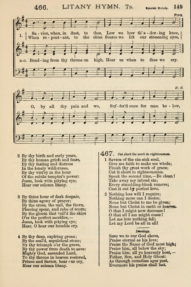 The Tribute of Praise: a collection of hymns and tunes for public and social worship, and for the use in the family circle and Sabbath school page 149