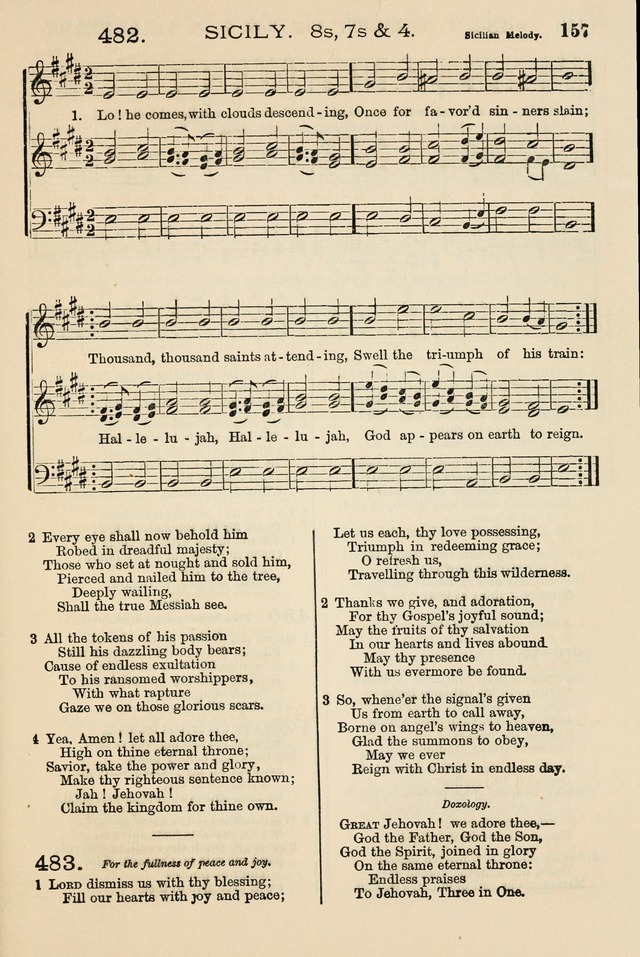 The Tribute of Praise: a collection of hymns and tunes for public and social worship, and for the use in the family circle and Sabbath school page 157