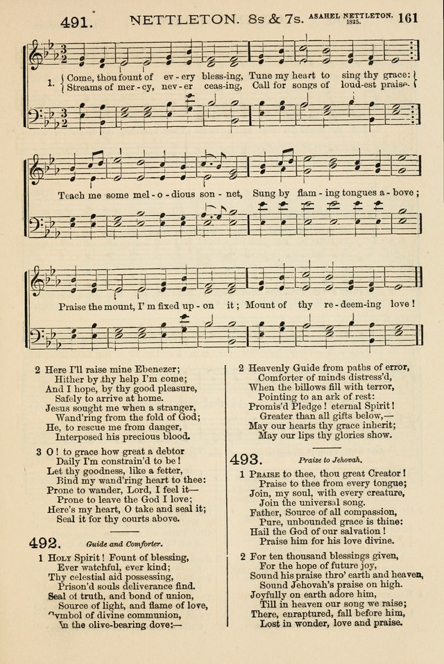 The Tribute of Praise: a collection of hymns and tunes for public and social worship, and for the use in the family circle and Sabbath school page 161