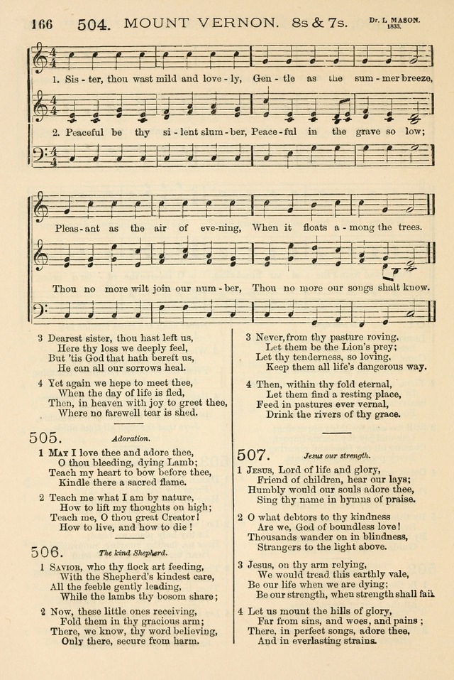 The Tribute of Praise: a collection of hymns and tunes for public and social worship, and for the use in the family circle and Sabbath school page 166