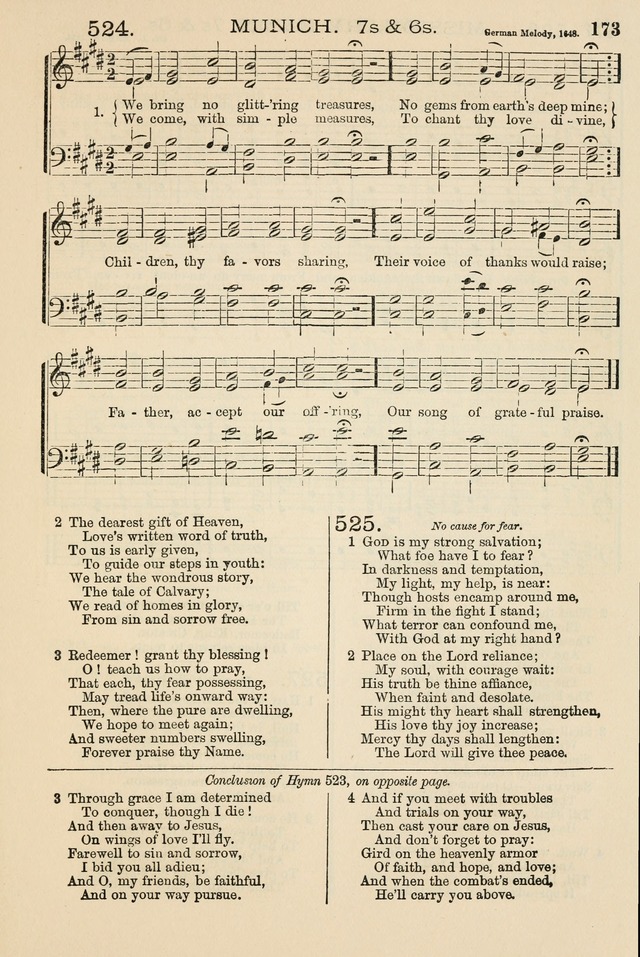 The Tribute of Praise: a collection of hymns and tunes for public and social worship, and for the use in the family circle and Sabbath school page 173