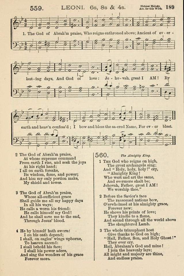 The Tribute of Praise: a collection of hymns and tunes for public and social worship, and for the use in the family circle and Sabbath school page 189