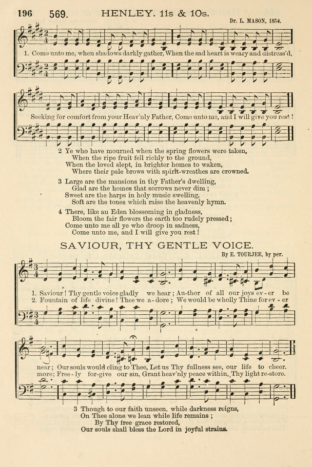 The Tribute of Praise: a collection of hymns and tunes for public and social worship, and for the use in the family circle and Sabbath school page 196