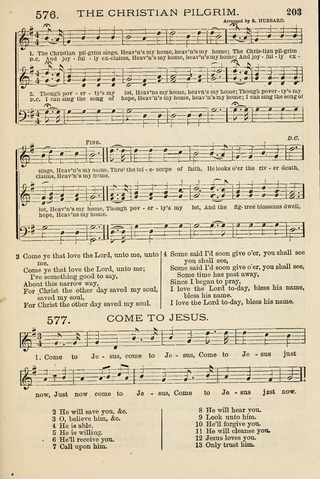 The Tribute of Praise: a collection of hymns and tunes for public and social worship, and for the use in the family circle and Sabbath school page 203