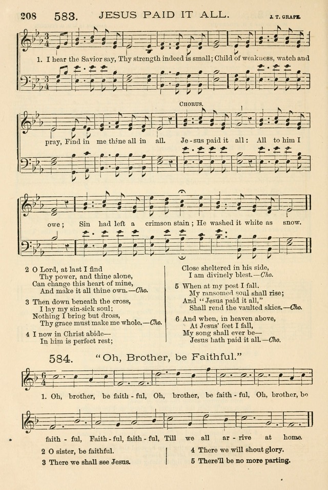 The Tribute of Praise: a collection of hymns and tunes for public and social worship, and for the use in the family circle and Sabbath school page 208