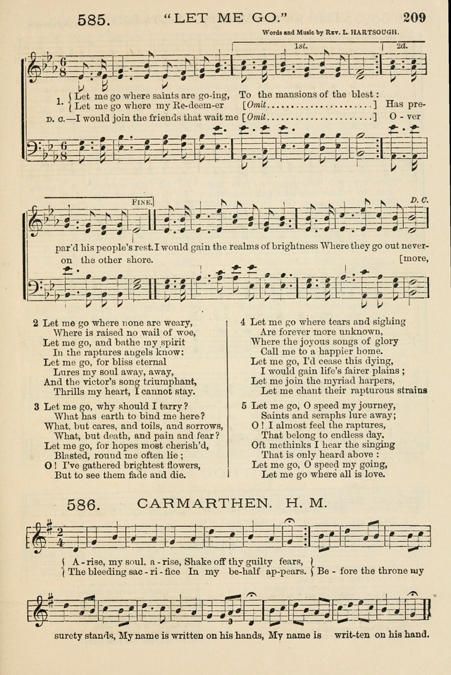 The Tribute of Praise: a collection of hymns and tunes for public and social worship, and for the use in the family circle and Sabbath school page 209