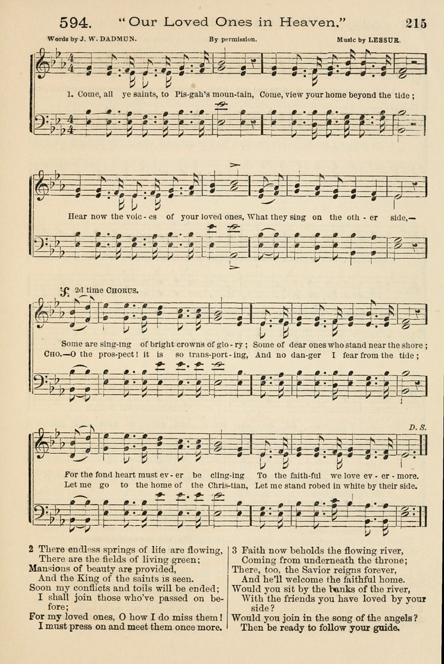 The Tribute of Praise: a collection of hymns and tunes for public and social worship, and for the use in the family circle and Sabbath school page 215