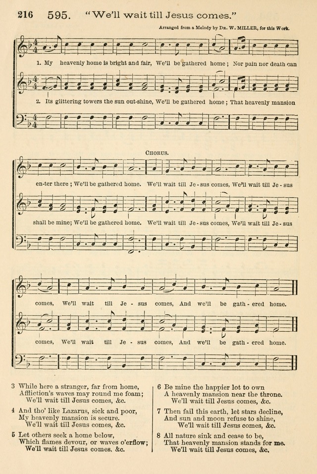 The Tribute of Praise: a collection of hymns and tunes for public and social worship, and for the use in the family circle and Sabbath school page 216