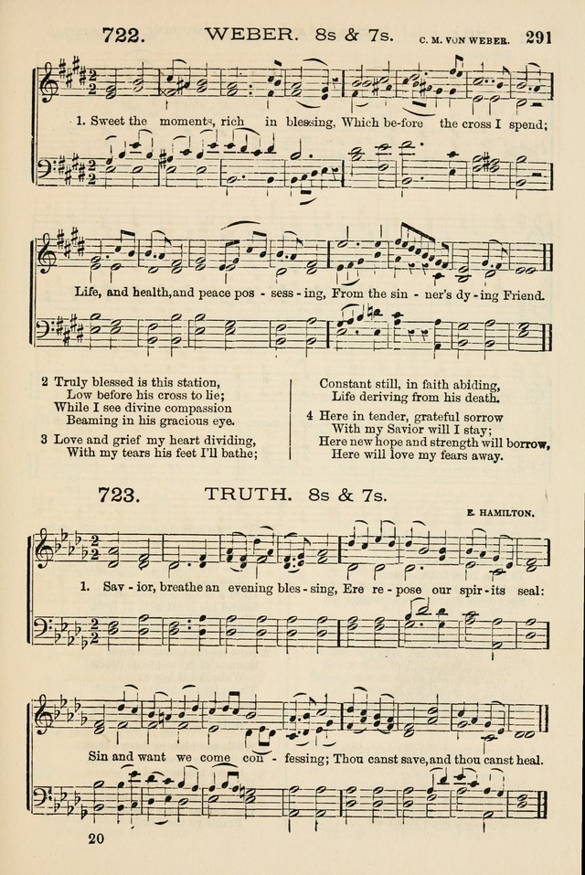 The Tribute of Praise: a collection of hymns and tunes for public and social worship, and for the use in the family circle and Sabbath school page 291