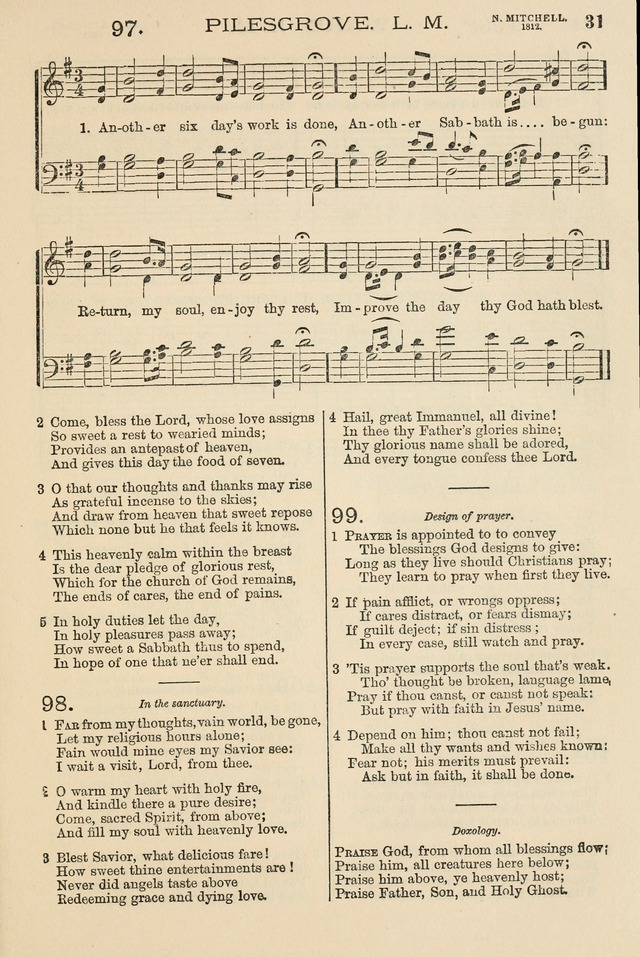 The Tribute of Praise: a collection of hymns and tunes for public and social worship, and for the use in the family circle and Sabbath school page 31