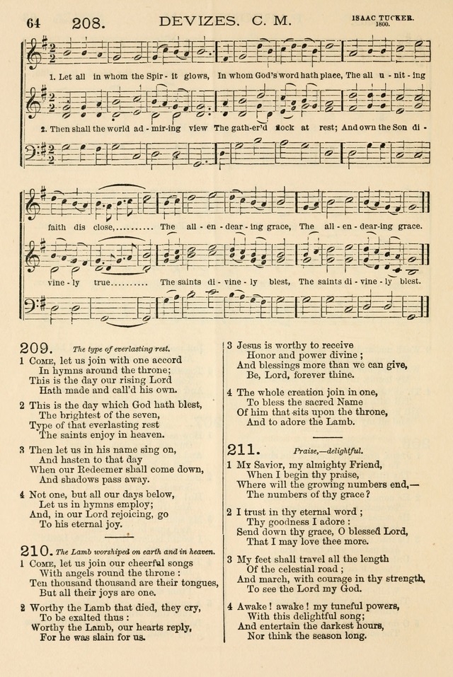 The Tribute of Praise: a collection of hymns and tunes for public and social worship, and for the use in the family circle and Sabbath school page 64