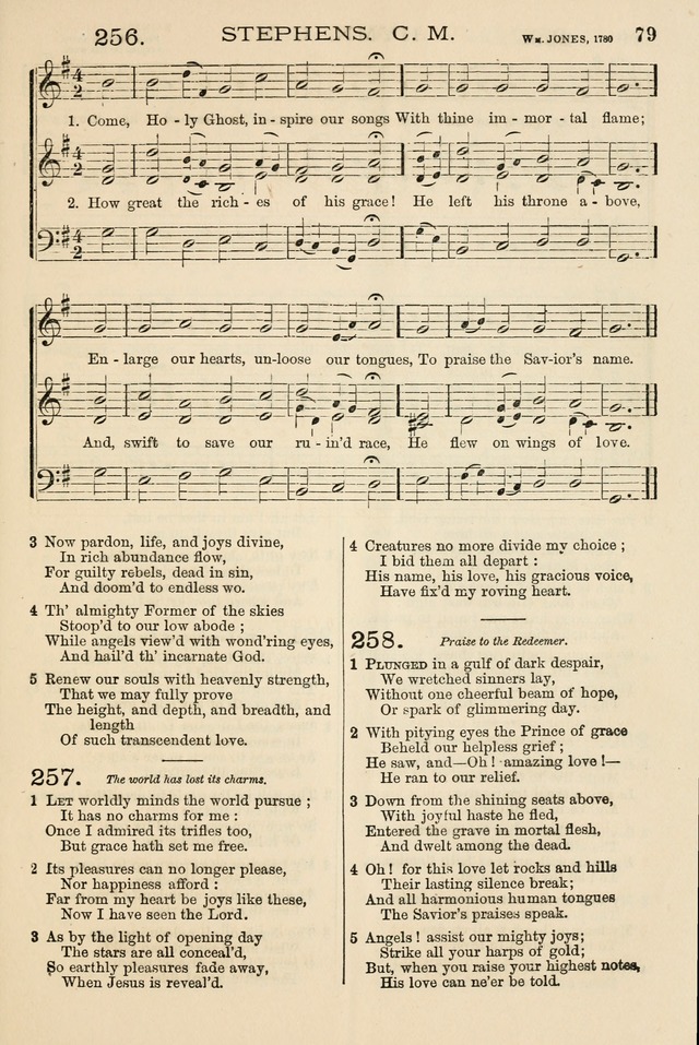 The Tribute of Praise: a collection of hymns and tunes for public and social worship, and for the use in the family circle and Sabbath school page 79