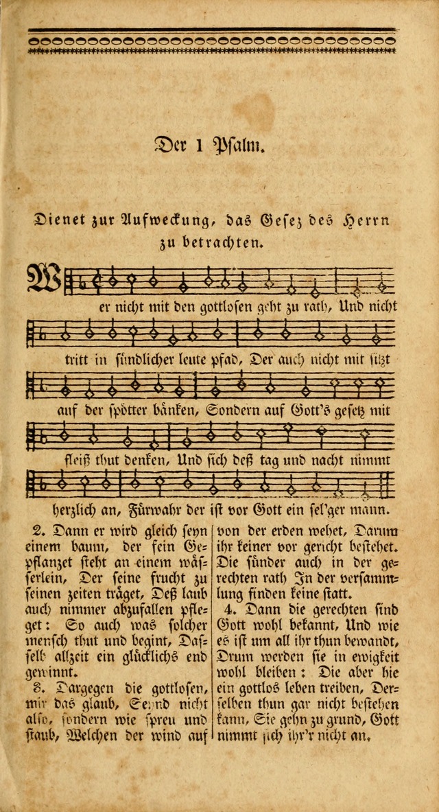 Unpartheyisches Gesang-Buch: enhaltend Geistrieche Lieder und Psalmen, zum allgemeinen Gebrauch des wahren Gottesdienstes (3rd aufl.) page 1