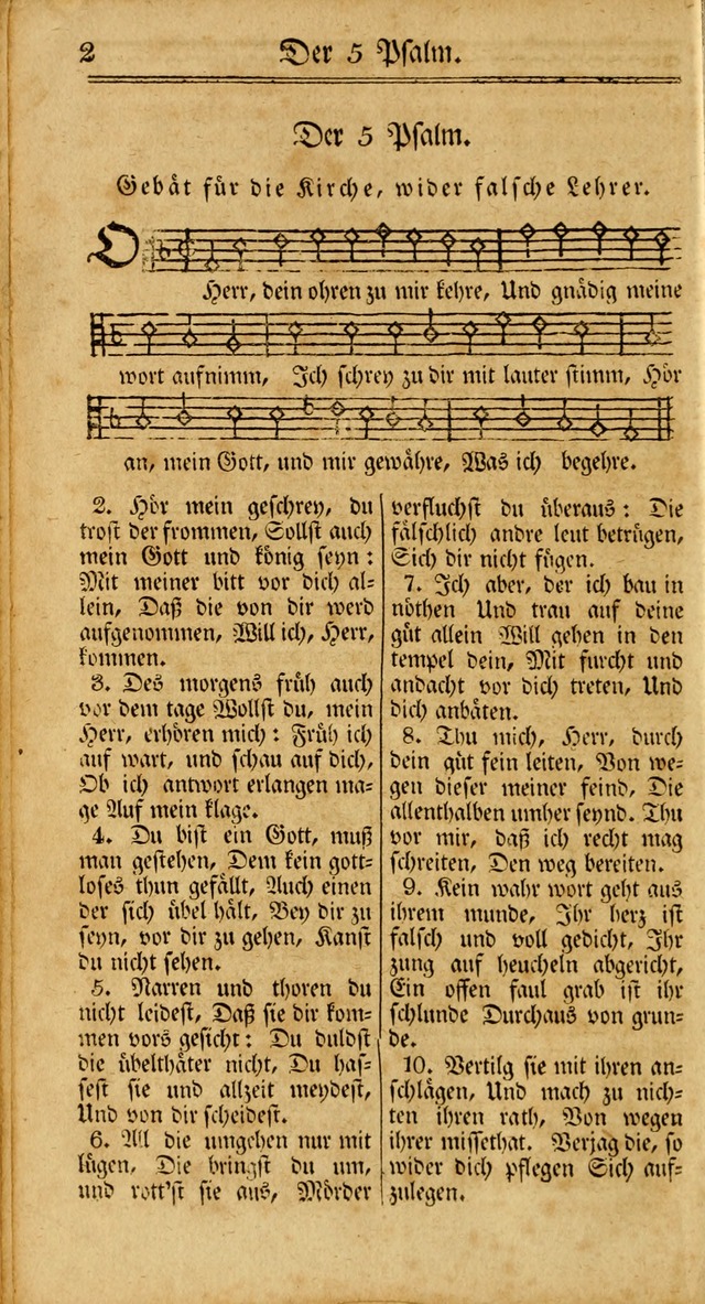 Unpartheyisches Gesang-Buch: enhaltend Geistrieche Lieder und Psalmen, zum allgemeinen Gebrauch des wahren Gottesdienstes (3rd aufl.) page 2