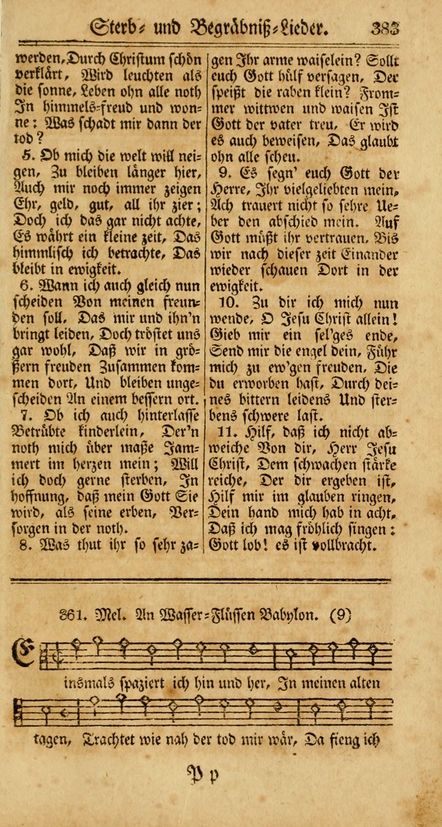 Unpartheyisches Gesang-Buch: enhaltend Geistrieche Lieder und Psalmen, zum allgemeinen Gebrauch des wahren Gottesdienstes (3rd aufl.) page 465