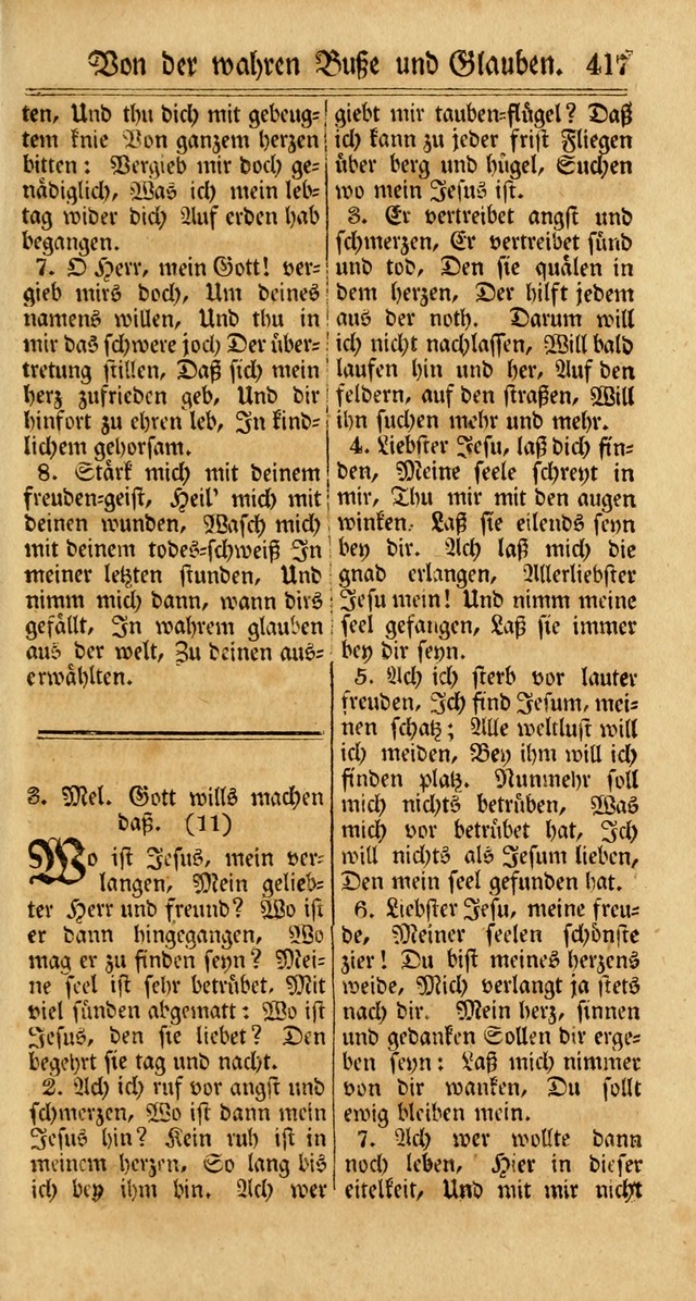 Unpartheyisches Gesang-Buch: enhaltend Geistrieche Lieder und Psalmen, zum allgemeinen Gebrauch des wahren Gottesdienstes (3rd aufl.) page 499