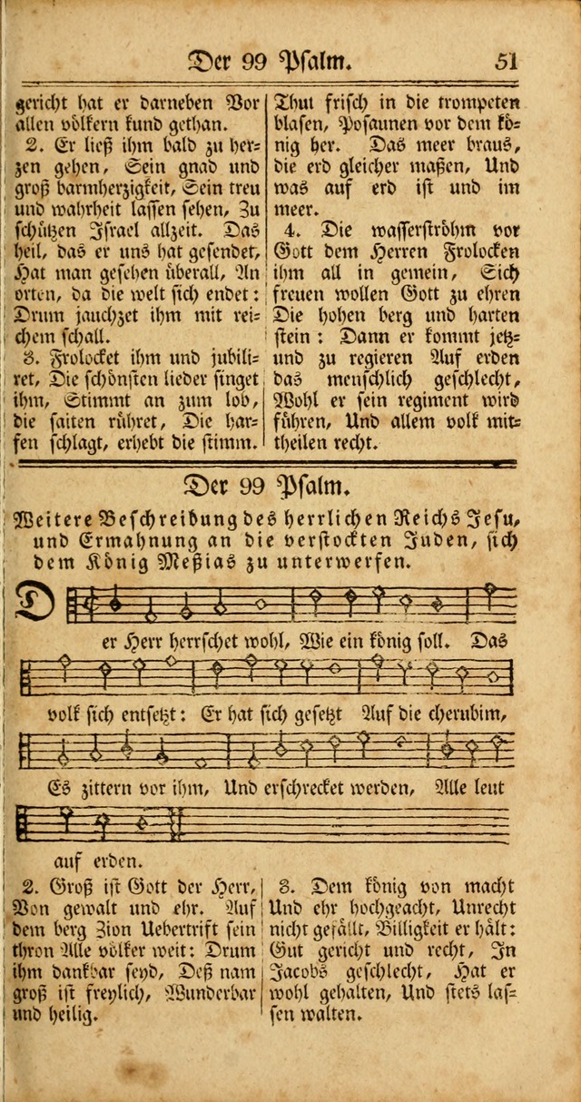 Unpartheyisches Gesang-Buch: enhaltend Geistrieche Lieder und Psalmen, zum allgemeinen Gebrauch des wahren Gottesdienstes (3rd aufl.) page 51