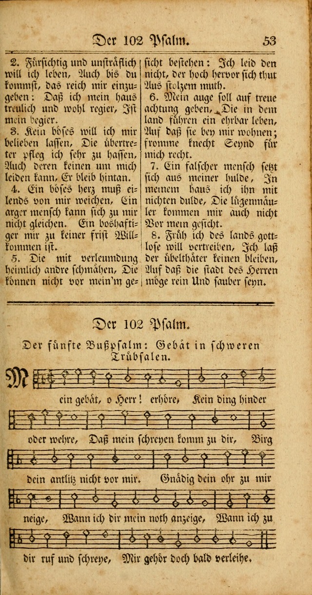 Unpartheyisches Gesang-Buch: enhaltend Geistrieche Lieder und Psalmen, zum allgemeinen Gebrauch des wahren Gottesdienstes (3rd aufl.) page 53