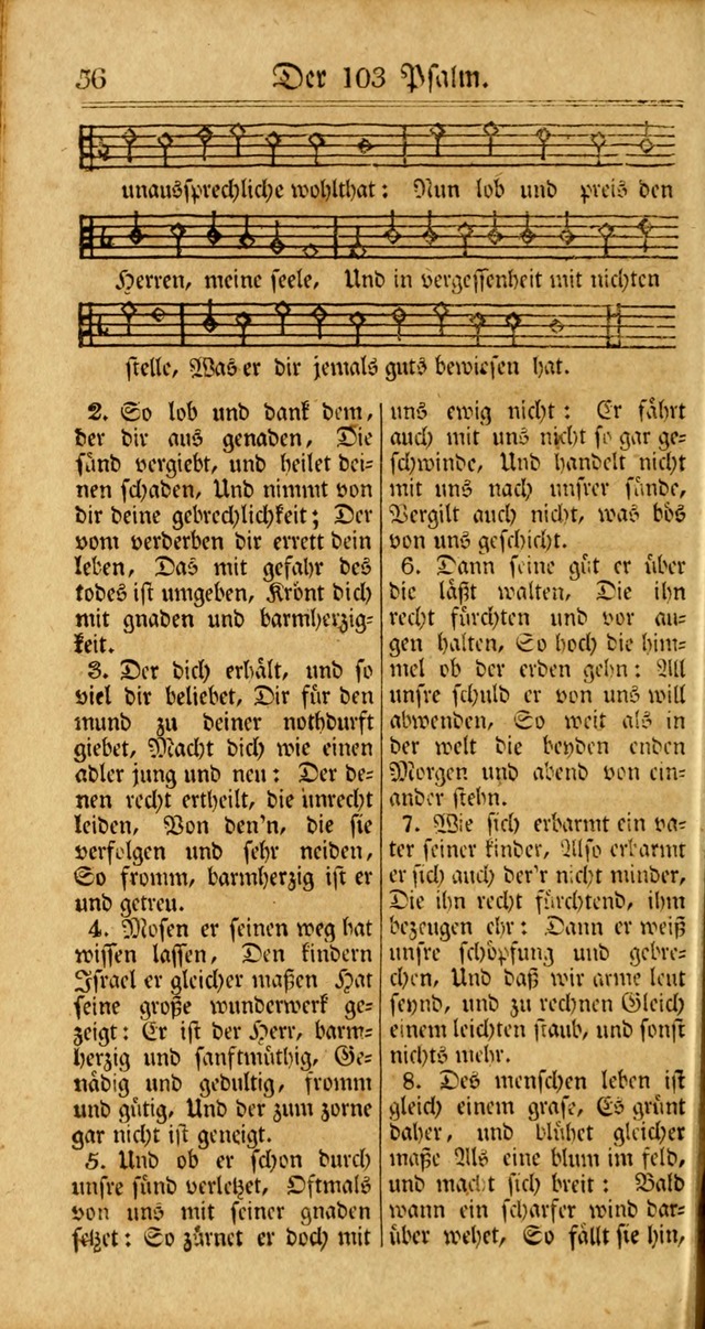 Unpartheyisches Gesang-Buch: enhaltend Geistrieche Lieder und Psalmen, zum allgemeinen Gebrauch des wahren Gottesdienstes (3rd aufl.) page 56