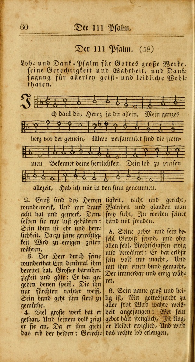 Unpartheyisches Gesang-Buch: enhaltend Geistrieche Lieder und Psalmen, zum allgemeinen Gebrauch des wahren Gottesdienstes (3rd aufl.) page 60