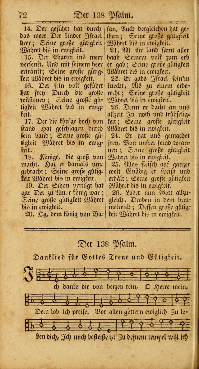 Unpartheyisches Gesang-Buch: enhaltend Geistrieche Lieder und Psalmen, zum allgemeinen Gebrauch des wahren Gottesdienstes (3rd aufl.) page 72