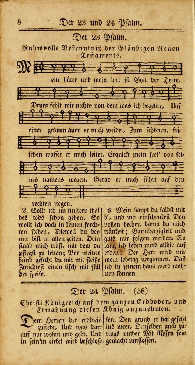 Unpartheyisches Gesang-Buch: enhaltend Geistrieche Lieder und Psalmen, zum allgemeinen Gebrauch des wahren Gottesdienstes (3rd aufl.) page 8