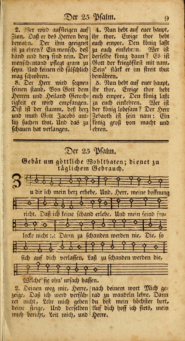 Unpartheyisches Gesang-Buch: enhaltend Geistrieche Lieder und Psalmen, zum allgemeinen Gebrauch des wahren Gottesdienstes (3rd aufl.) page 9